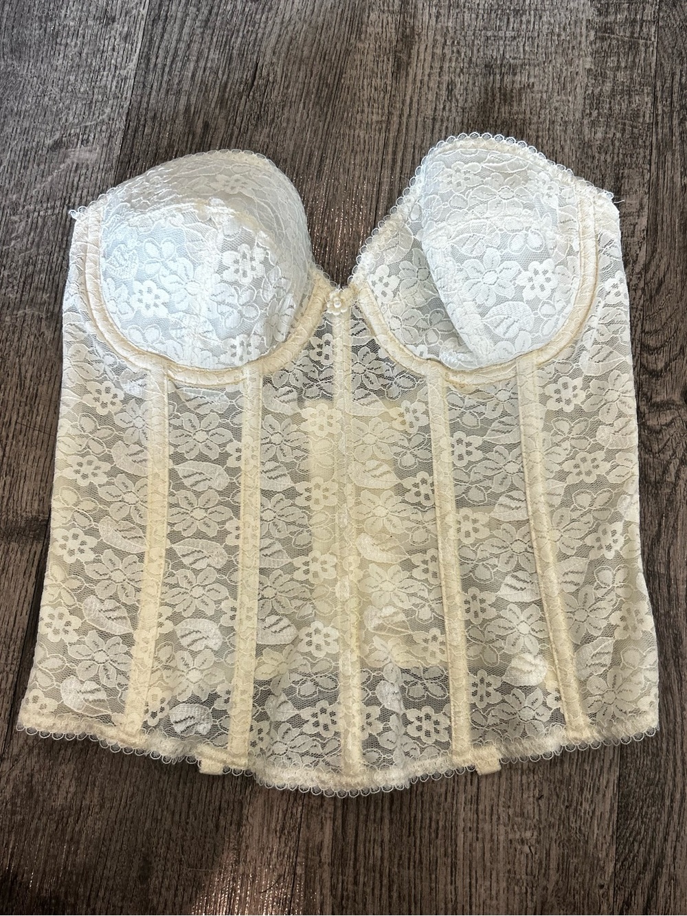 Dominique Ivory Lace Longline Bustier Corset